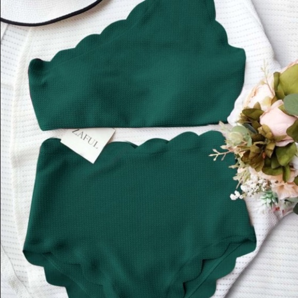 Zaful One shoulder high waisted bikini